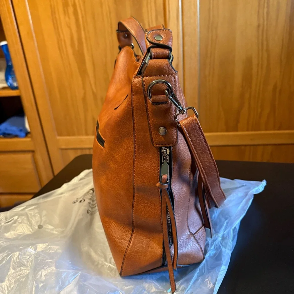 Crossbody Shoulder Bag, Top Handle Satchel,‎ Zipper Pockets